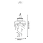 Pendant Lamp Iridescent Water Drop Shade Artistic Glow Contemporary