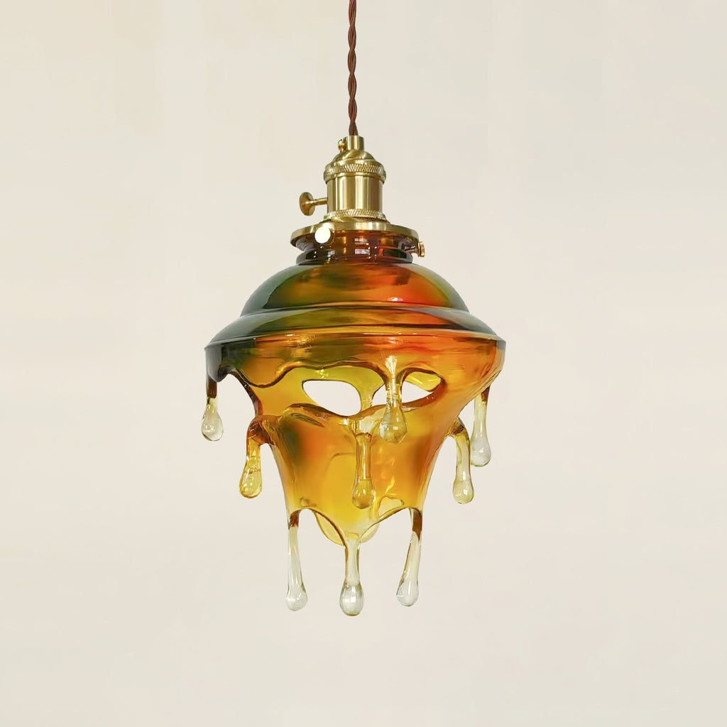 Pendant Lamp Iridescent Water Drop Shade Artistic Glow Contemporary