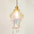 Pendant Lamp Iridescent Water Drop Shade Artistic Glow Contemporary