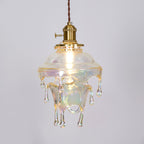 Pendant Lamp Iridescent Water Drop Shade Artistic Glow Contemporary