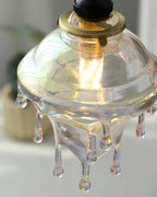 Pendant Lamp Iridescent Water Drop Shade Artistic Glow Contemporary