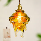 Pendant Lamp Iridescent Water Drop Shade Artistic Glow Contemporary