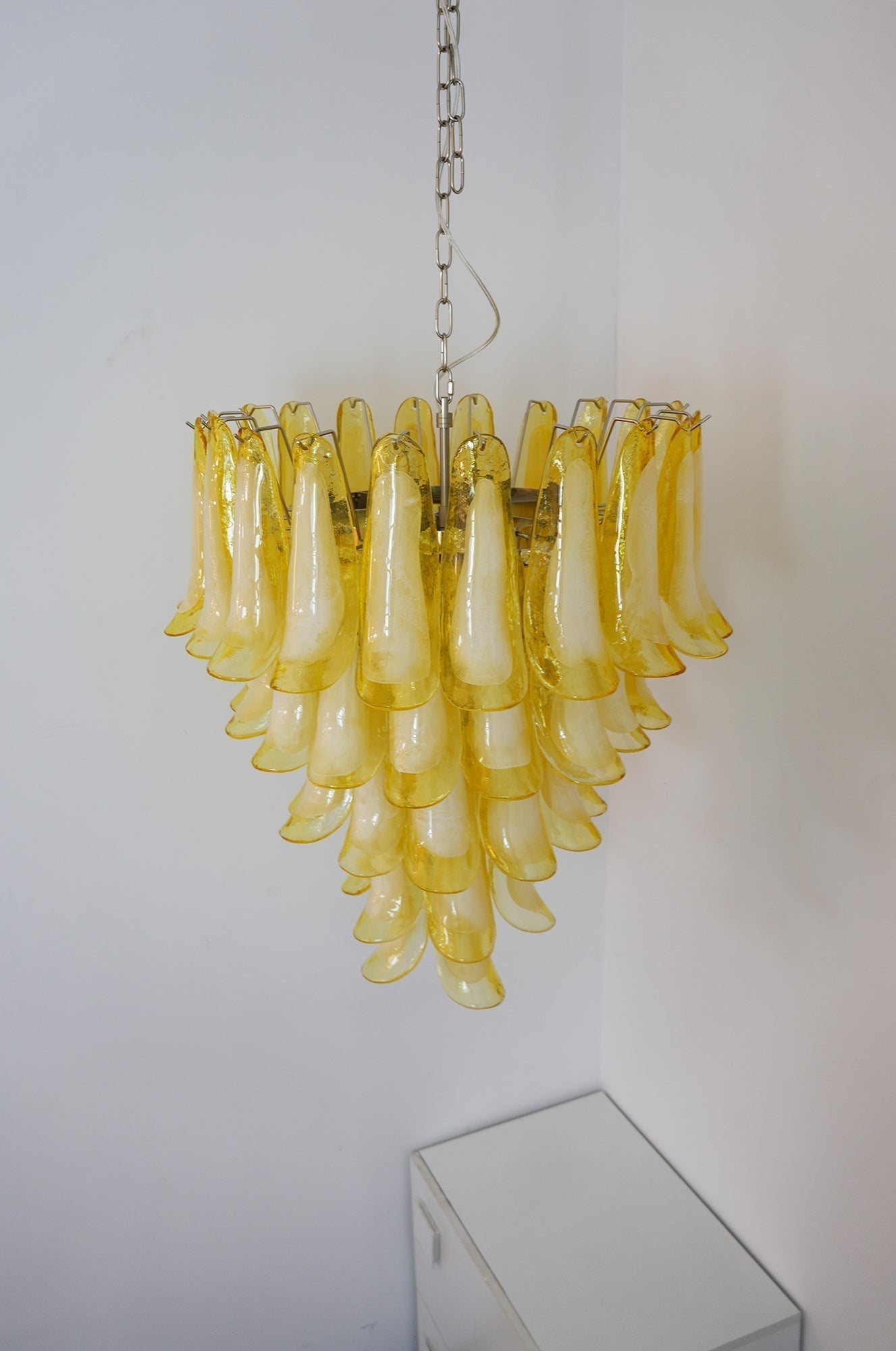 Aurora Chandelier Murano Glass Petal Wave