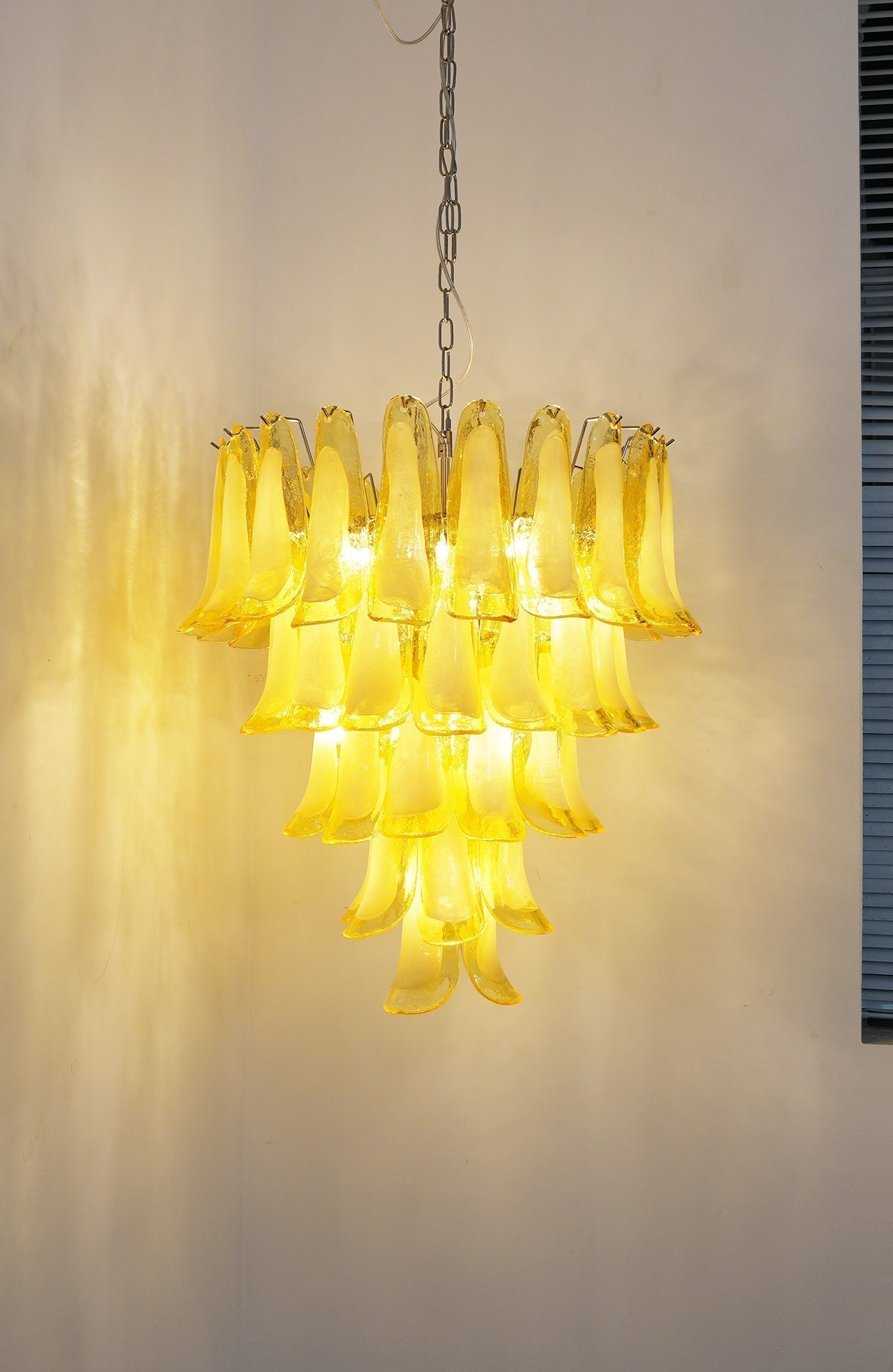 Aurora Chandelier Murano Glass Petal Wave