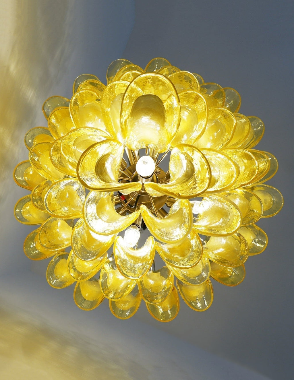 Aurora Chandelier Murano Glass Petal Wave