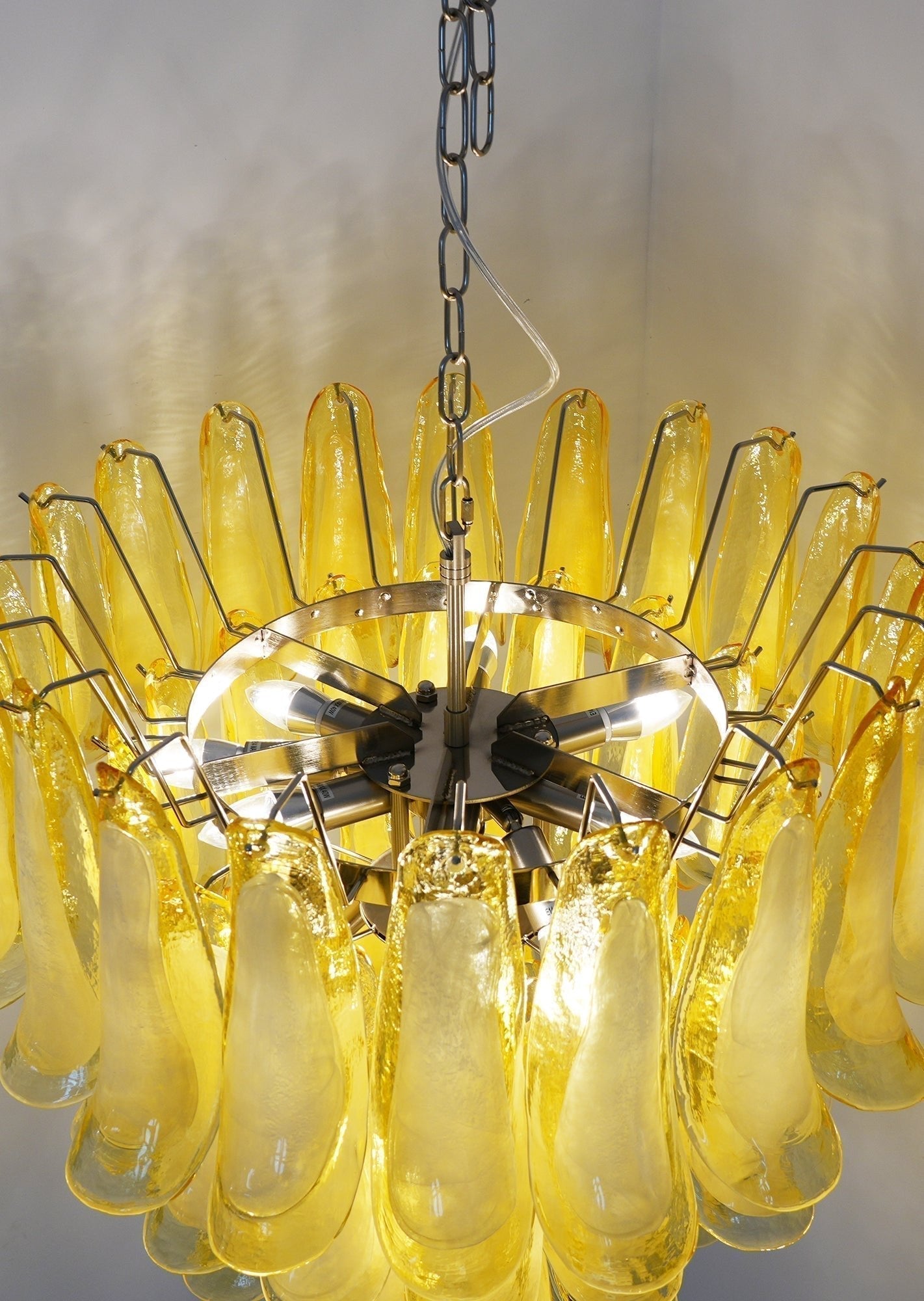 Aurora Chandelier Murano Glass Petal Wave