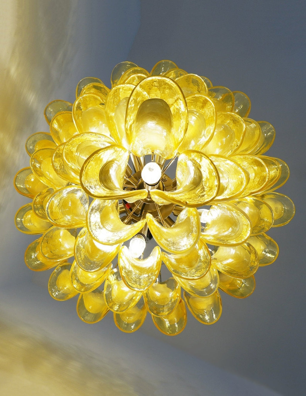Aurora Chandelier Murano Glass Petal Wave