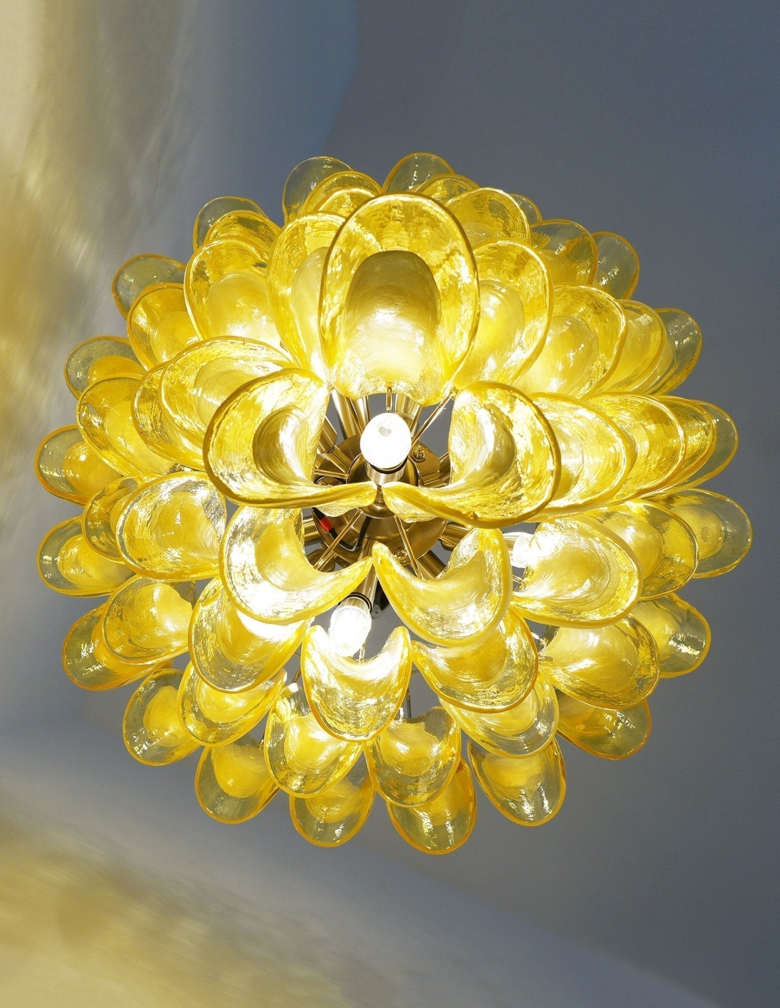 Aurora Chandelier Murano Glass Petal Wave