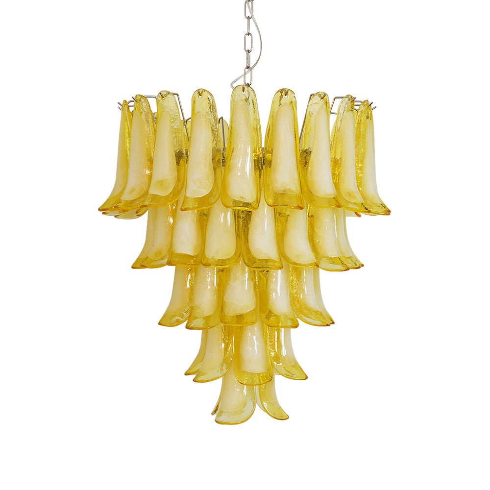 Aurora Chandelier Murano Glass Petal Wave
