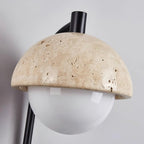 Ritta  Wall Lamp  Travertine  Wood Dome