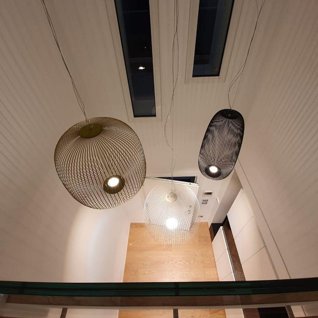 Aero Lightweight Spokes Cage Pendant Light