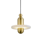 Goose White Alabaster Copper Pendant Lamp