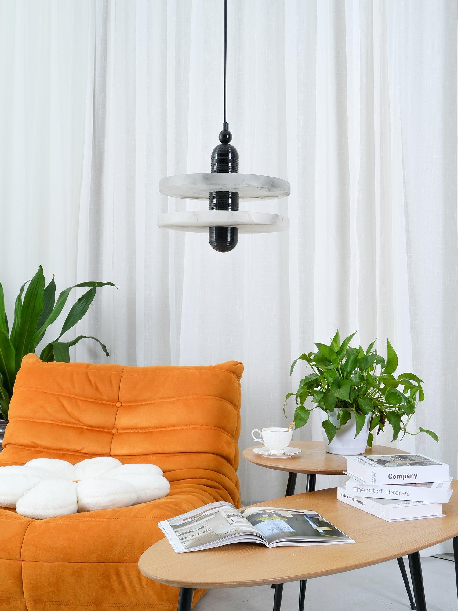 Goose White Alabaster Copper Pendant Lamp