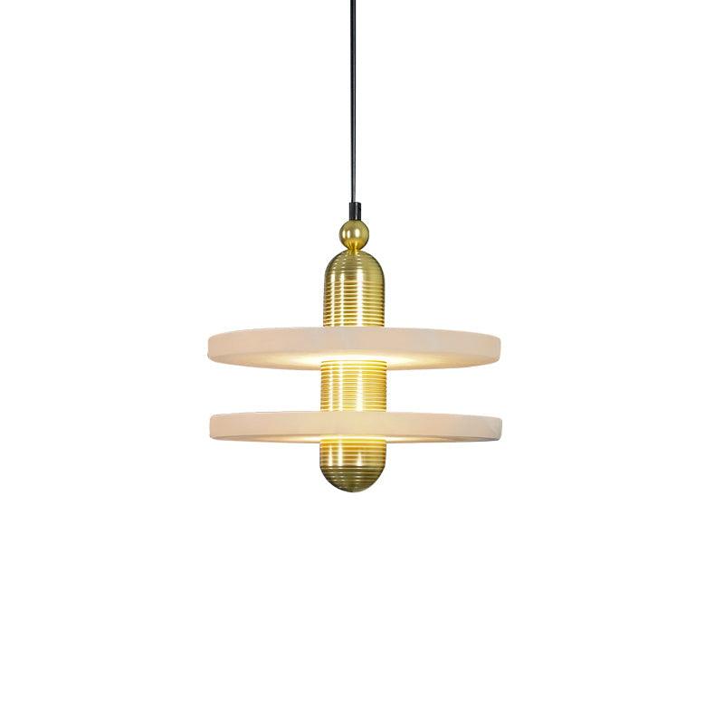 Goose White Alabaster Copper Pendant Lamp