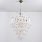 Aurora Chandelier White Cloud Glass Petals