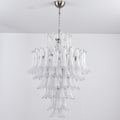 Aurora Chandelier White Cloud Glass Petals