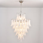 Aurora Chandelier White Cloud Glass Petals