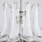 Aurora Chandelier White Cloud Glass Petals
