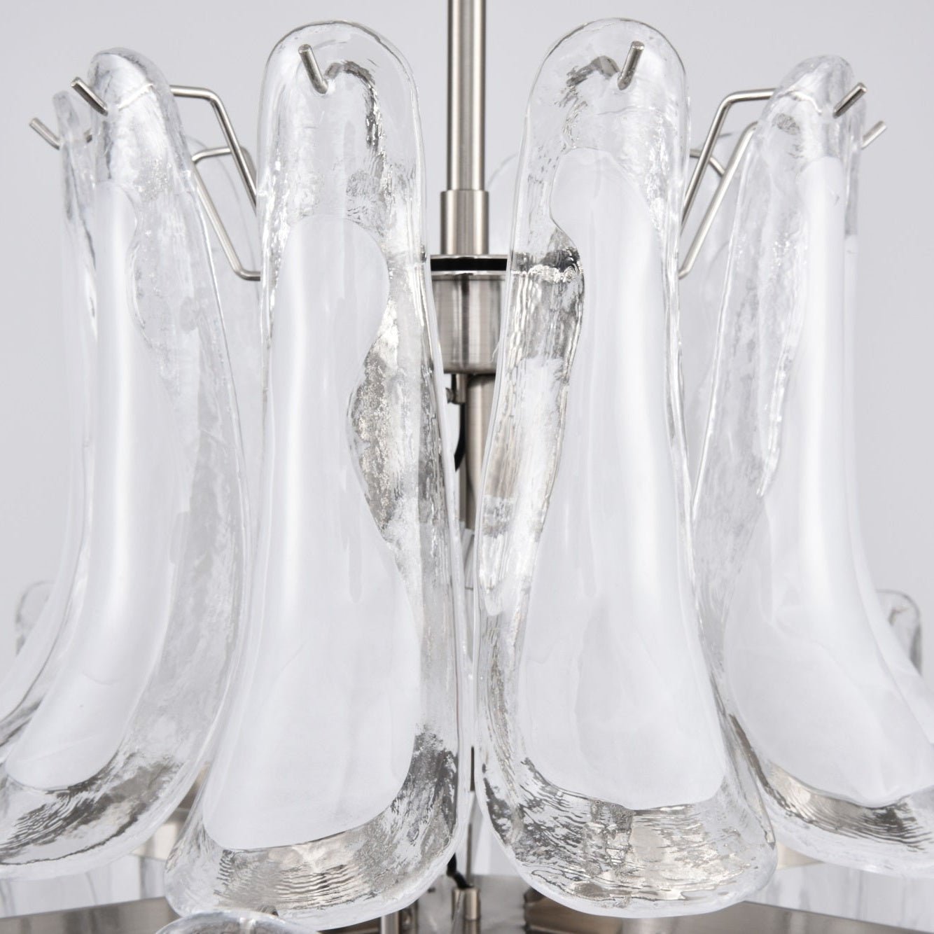 Aurora Chandelier White Cloud Glass Petals