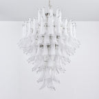 Aurora Chandelier White Cloud Glass Petals