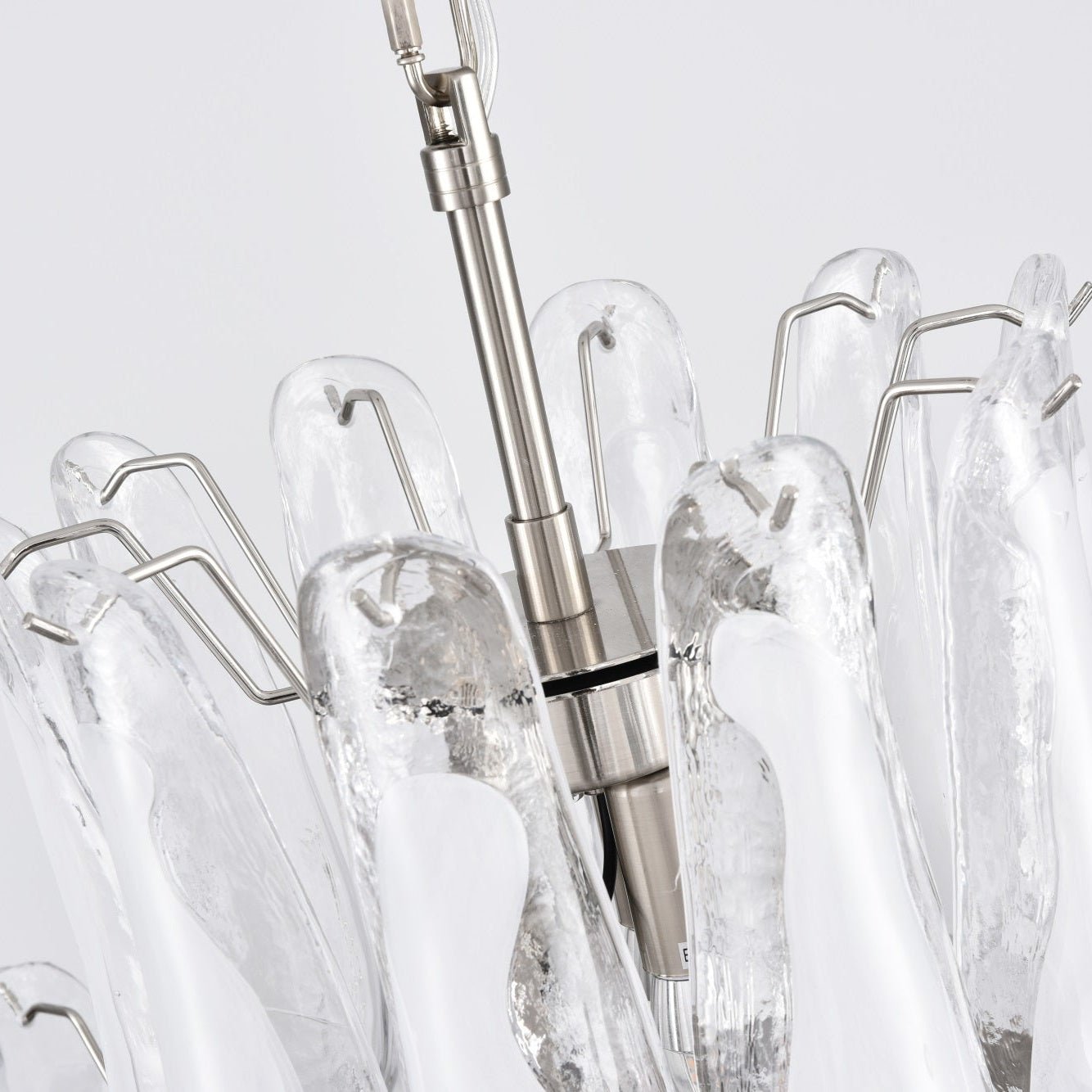 Aurora Chandelier White Cloud Glass Petals