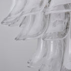 Aurora Chandelier White Cloud Glass Petals