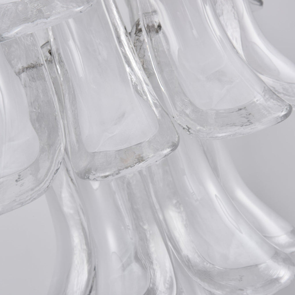 Aurora Chandelier White Cloud Glass Petals
