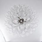 Aurora Chandelier White Cloud Glass Petals