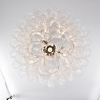 Aurora Chandelier White Cloud Glass Petals