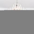 Aurora Chandelier White Cloud Glass Petals