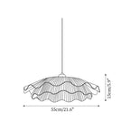 Calavie Wavy Pleated Pendant Light in Soft White
