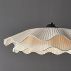 Calavie Wavy Pleated Pendant Light in Soft White