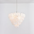 Aurora Chandelier White Murano Glass Disc