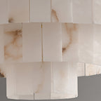 Windham Alabaster Chandelier Layered Halo