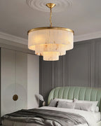 Windham Alabaster Chandelier Layered Halo