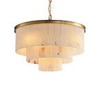 Windham Alabaster Chandelier Layered Halo