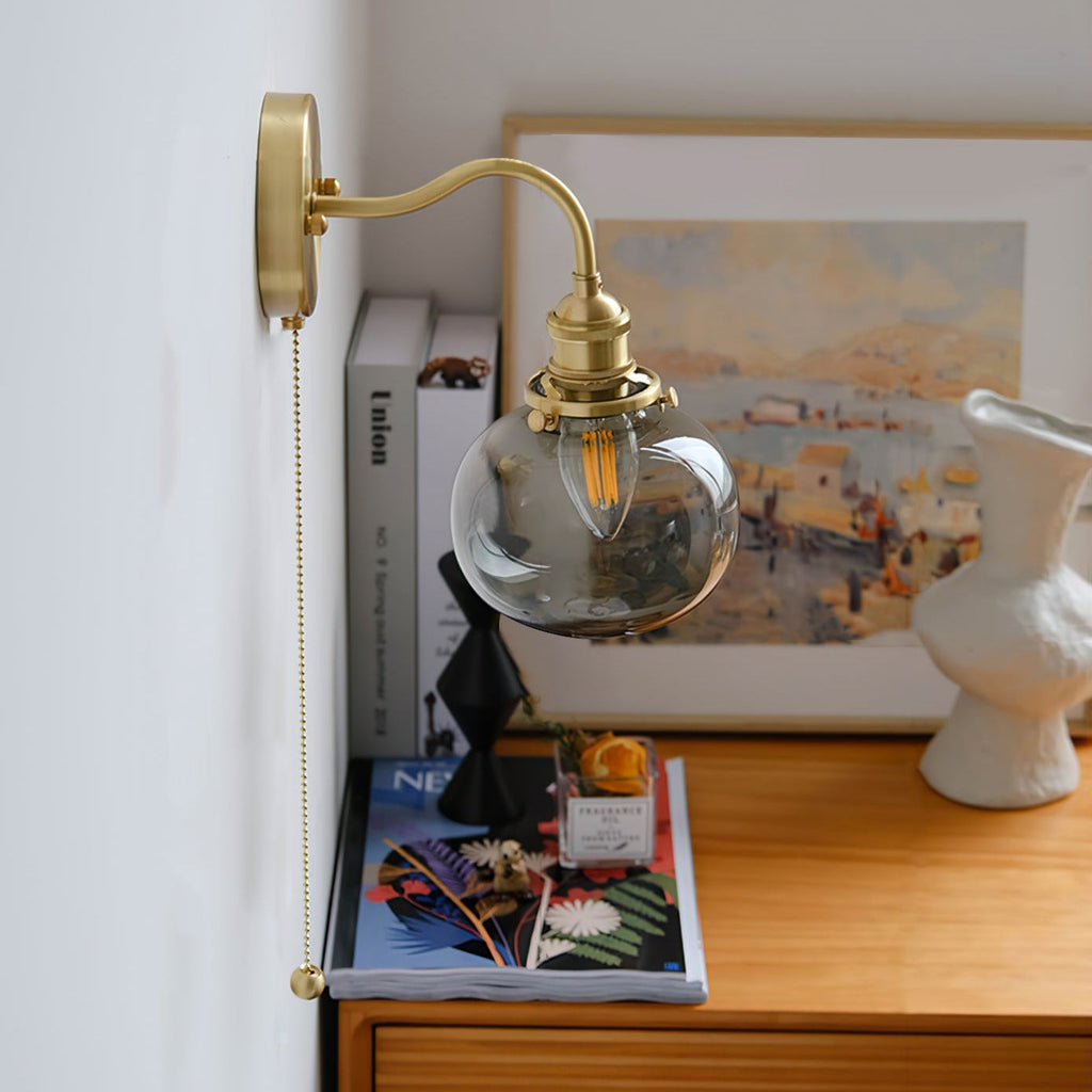 June Vintage Glass Wall Lamp