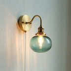 June Vintage Glass Wall Lamp