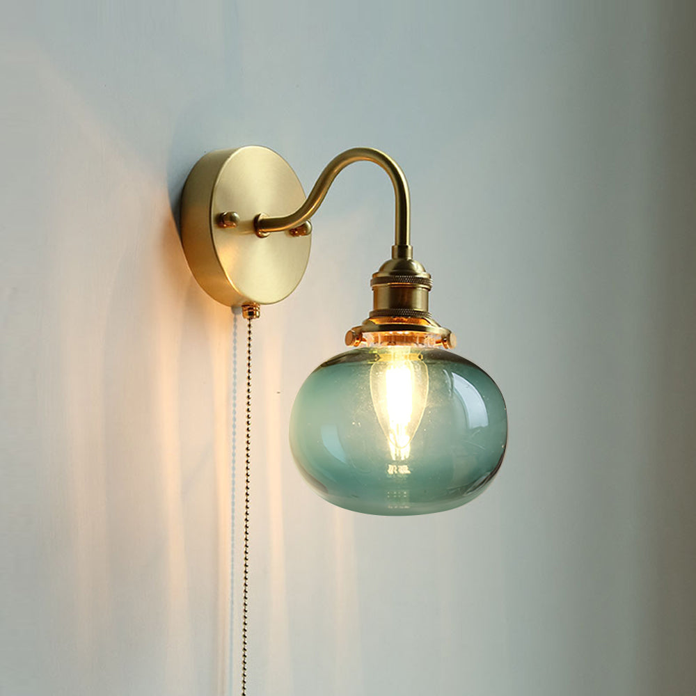 June Vintage Glass Wall Lamp