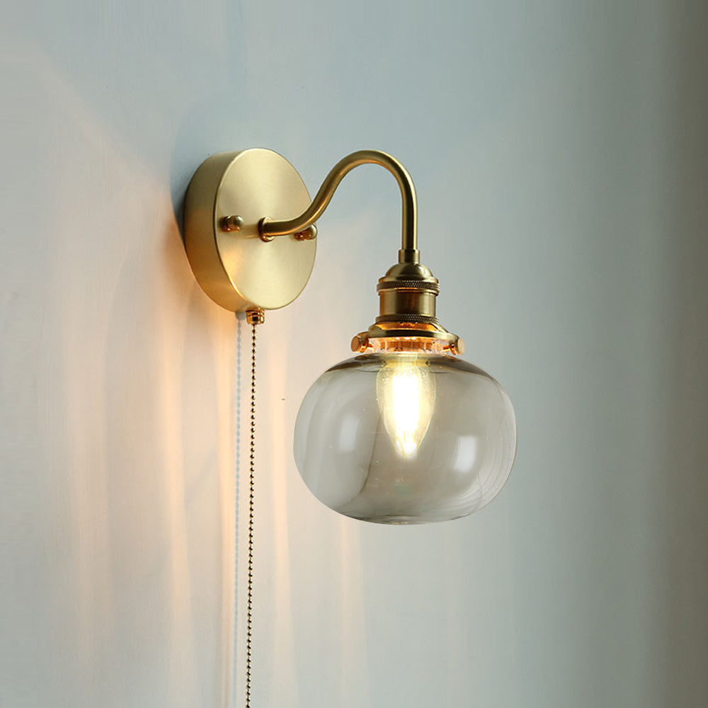June Vintage Glass Wall Lamp