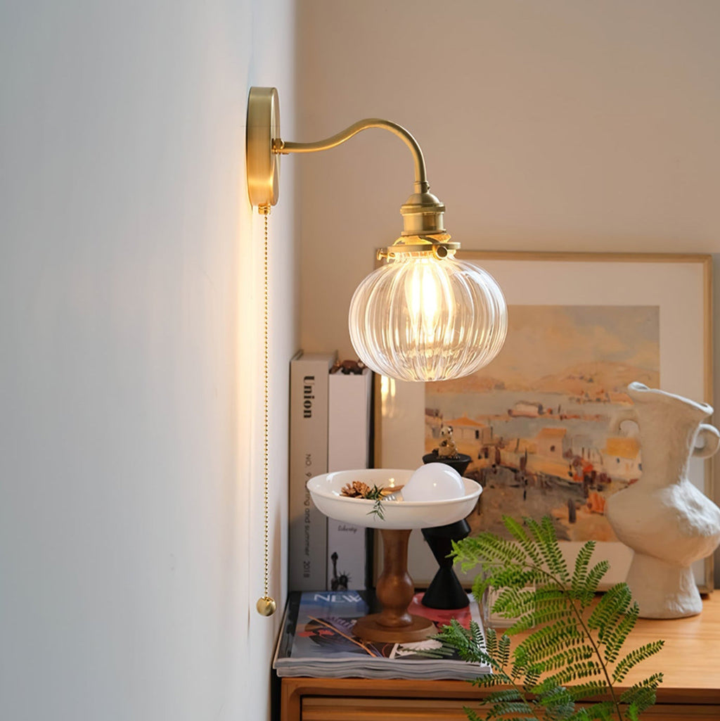June Vintage Glass Wall Lamp
