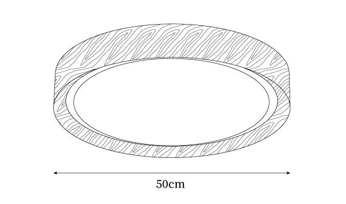 Orbis Wood Wood Grain Round Ceiling  Light