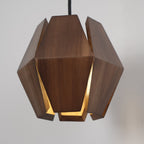Wall Lamp Geometric Wood Shade Warm Glow Nordic Minimalist Accent