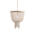 Himinuvyi Modern Beaded  Wooden Rope Metal Chandelier