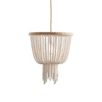 Himinuvyi Modern Beaded  Wooden Rope Metal Chandelier