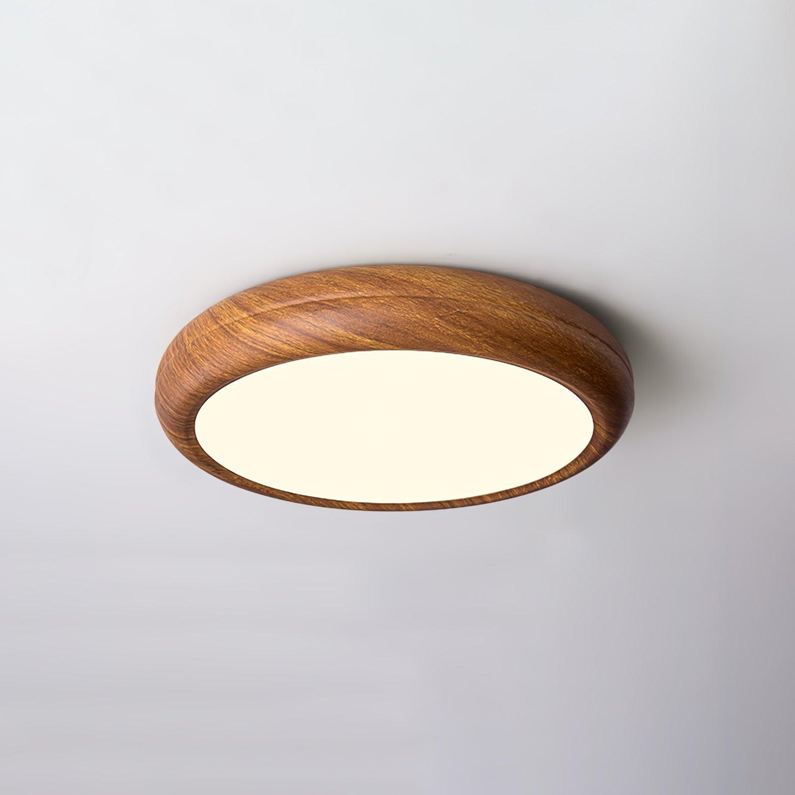 Orbis Wood Wood Grain Round Ceiling  Light