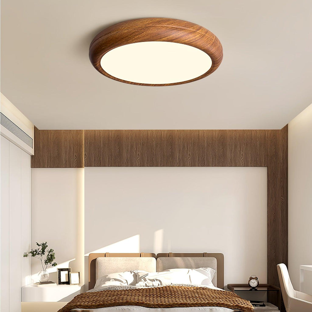 Orbis Wood Wood Grain Round Ceiling  Light