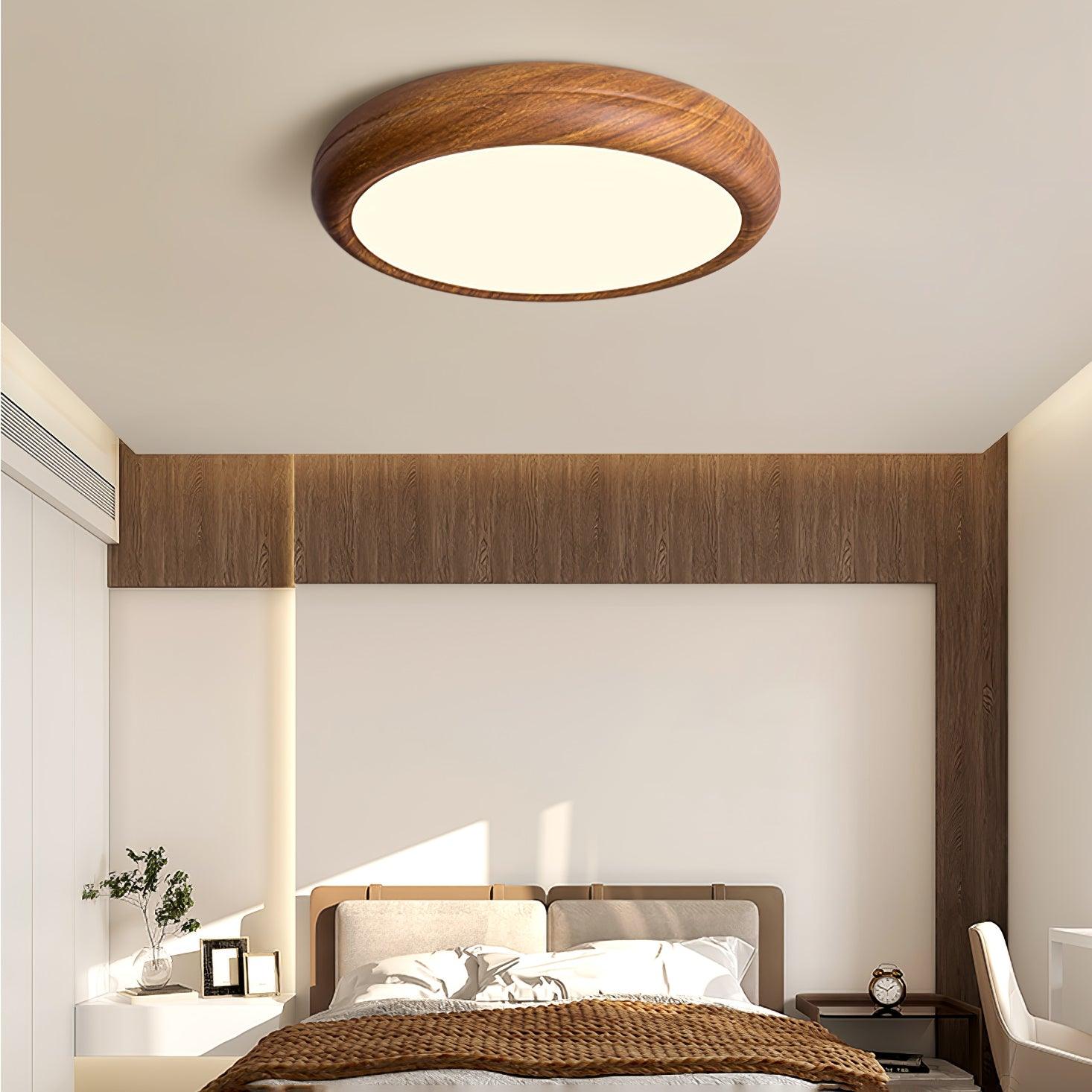 Orbis Wood Wood Grain Round Ceiling  Light