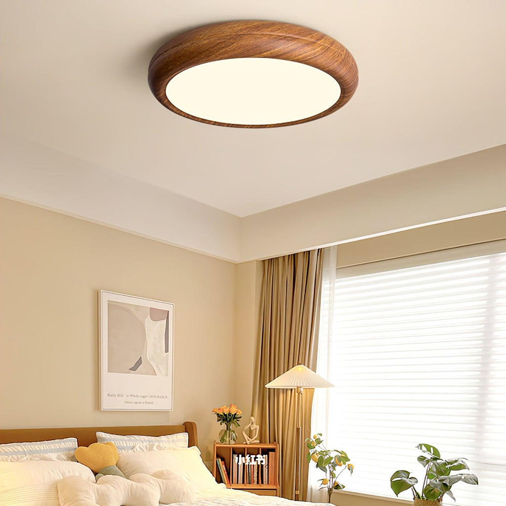 Orbis Wood Wood Grain Round Ceiling  Light