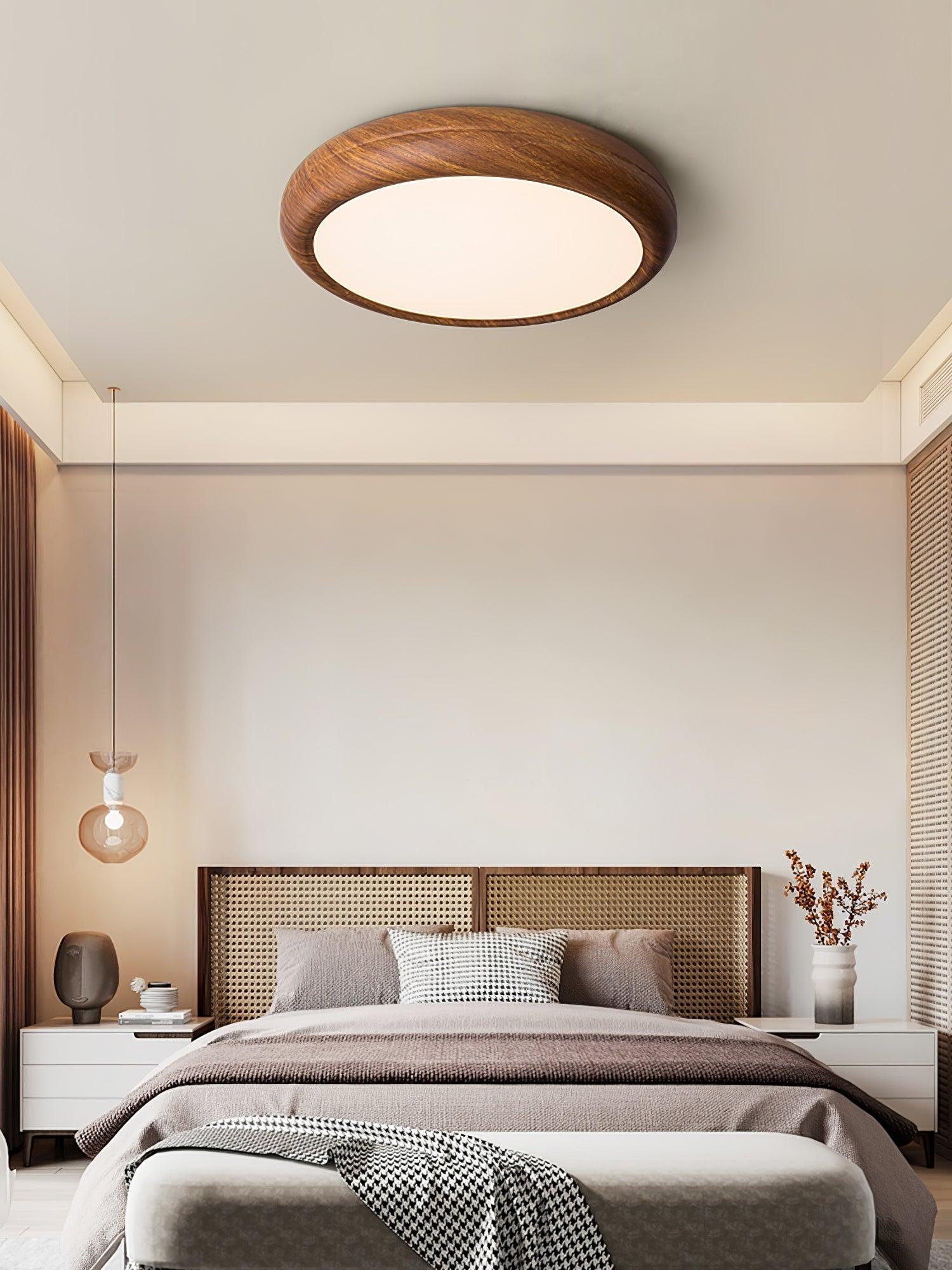 Orbis Wood Wood Grain Round Ceiling  Light